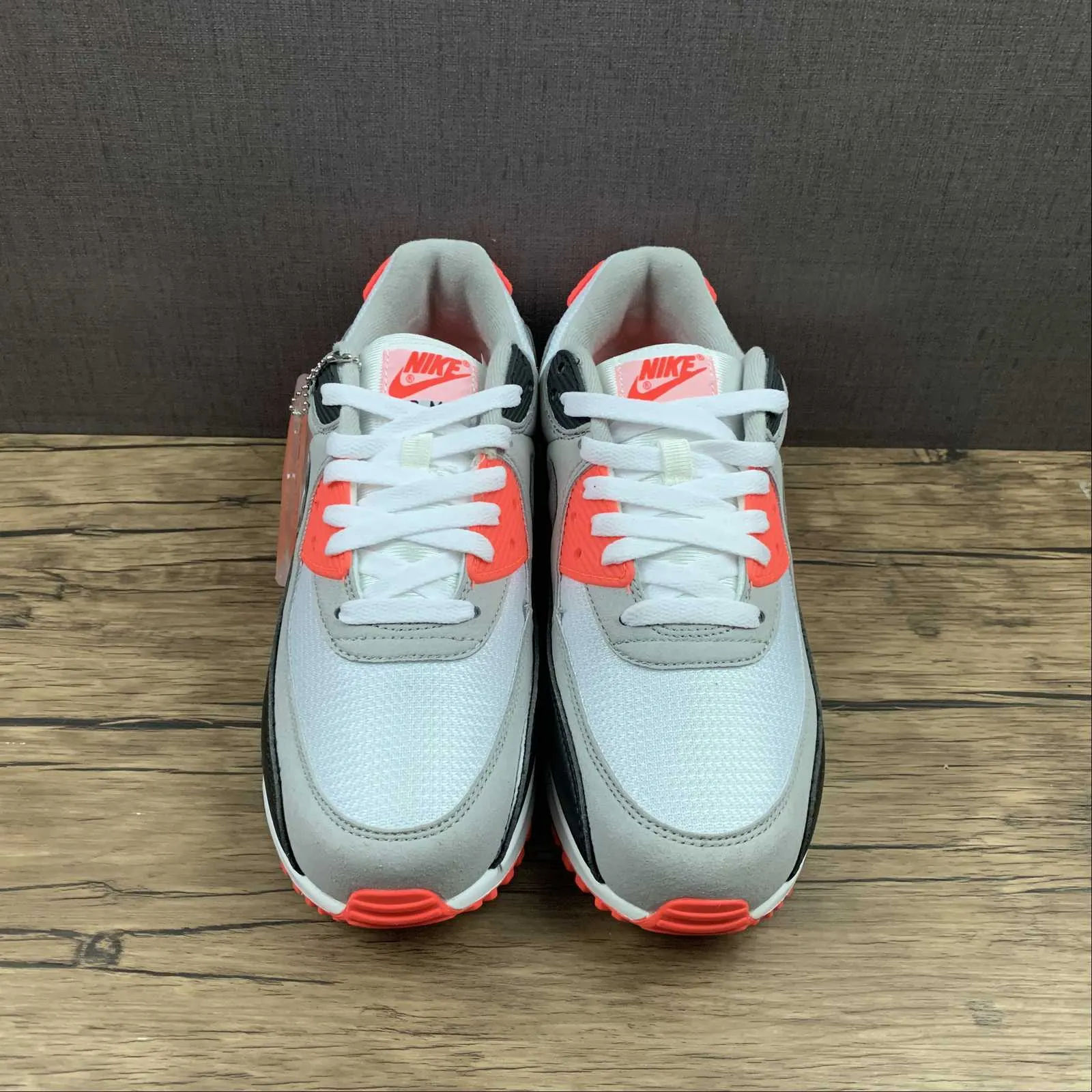 Air Max 90 Infrared White Black Cool Grey Radiant Red CT1685-100 rehabilitation running shoes running technique