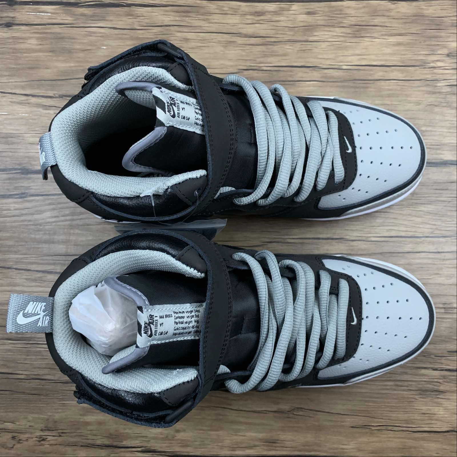 Air Force 1 07 Mid LV8 Utility Black Medium Grey White BQ6819-008 Path Walk