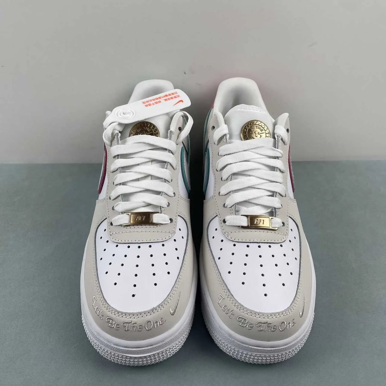 Heavy Walk High Heel Air Force 1 07 Low Be The One White Gray Pink HM3694-011