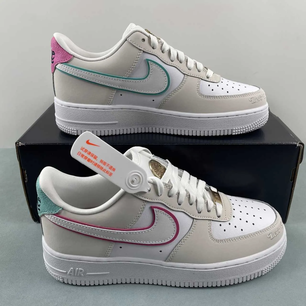 On Feet Air Force 1 07 Low Be The One White Gray Pink HM3694-011