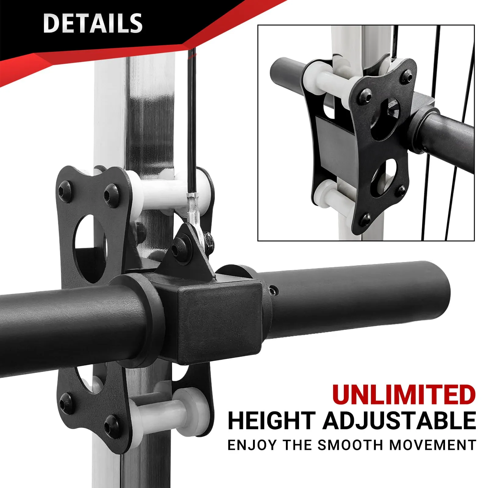 Pull-Down & LAT Row Cable Machine w/ Flip-up Footplate & Plates Storage Post