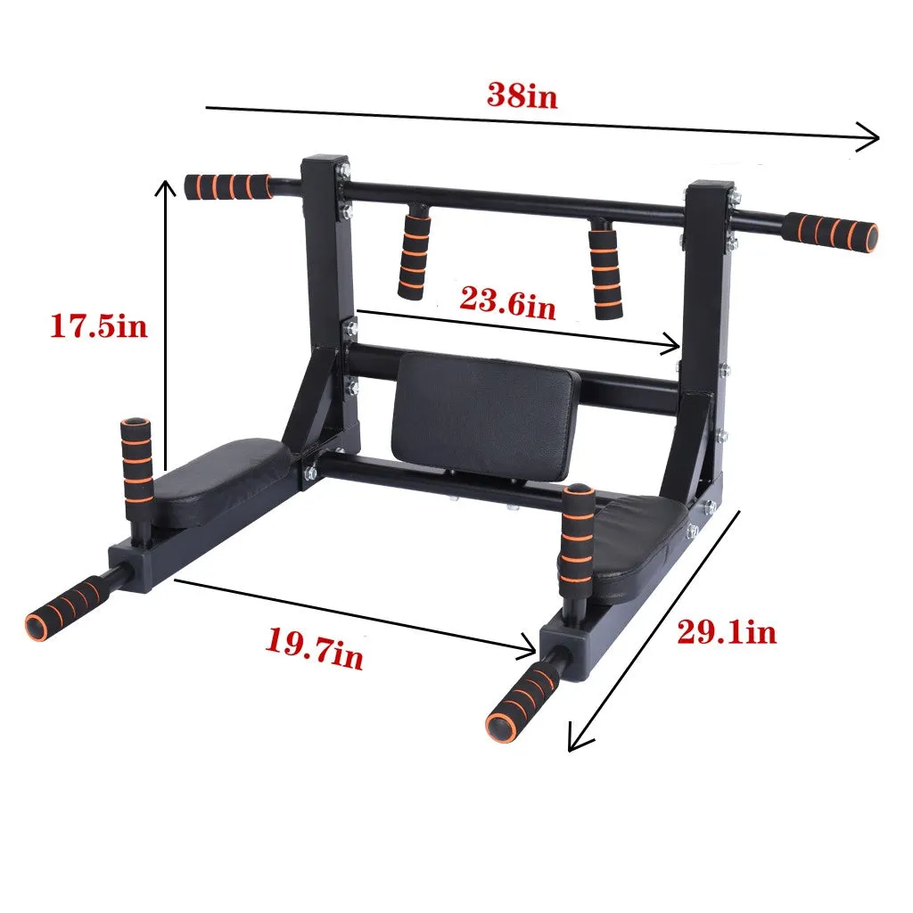 Pull Up Bar Wall Mounted Multifunctional Chin Up Bar