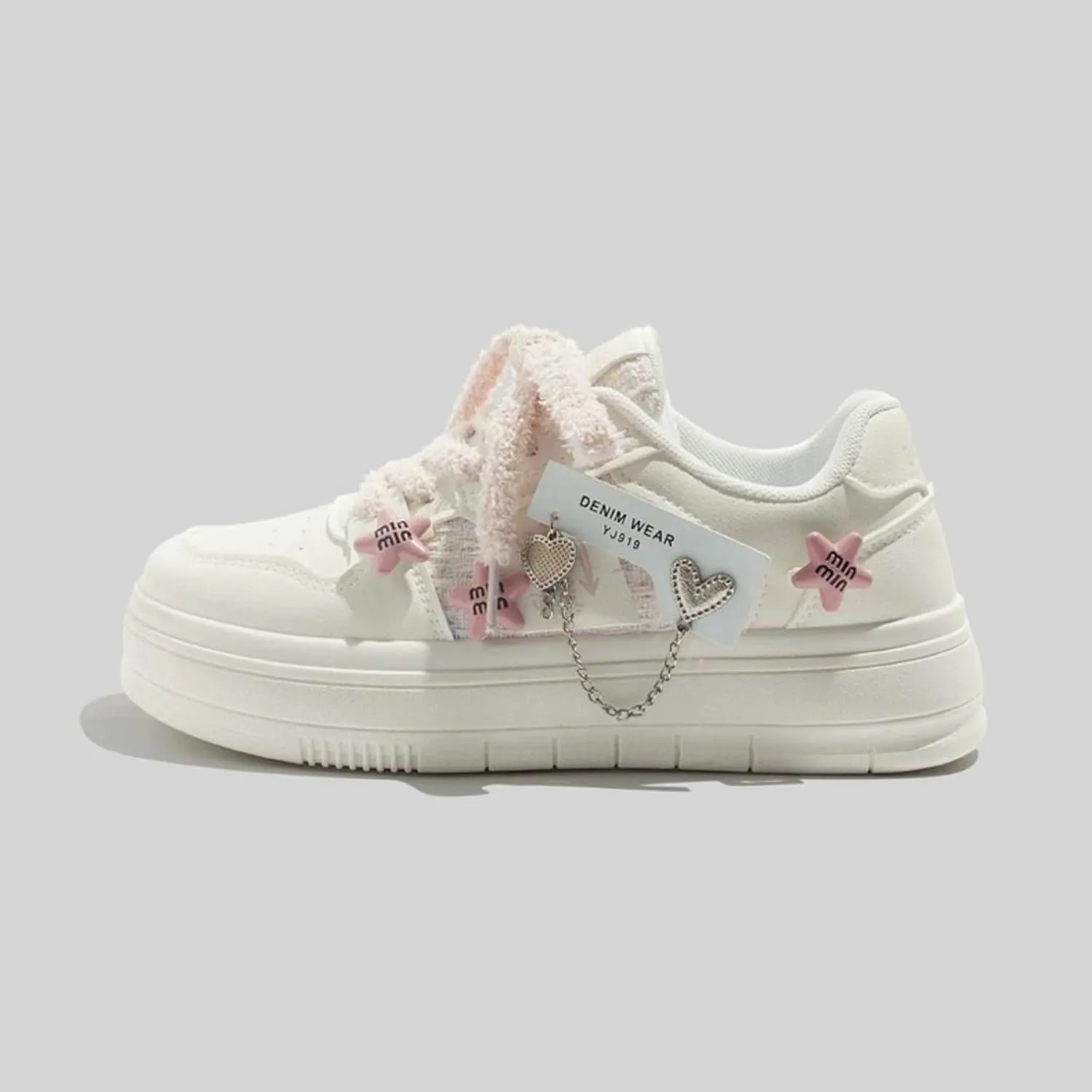 Pute Star Sneakers U Leather Y2K Cute Star Skate Shoes for Daily Wear with Unique Starry Design Lightweight Athletic Enhanced Comfort