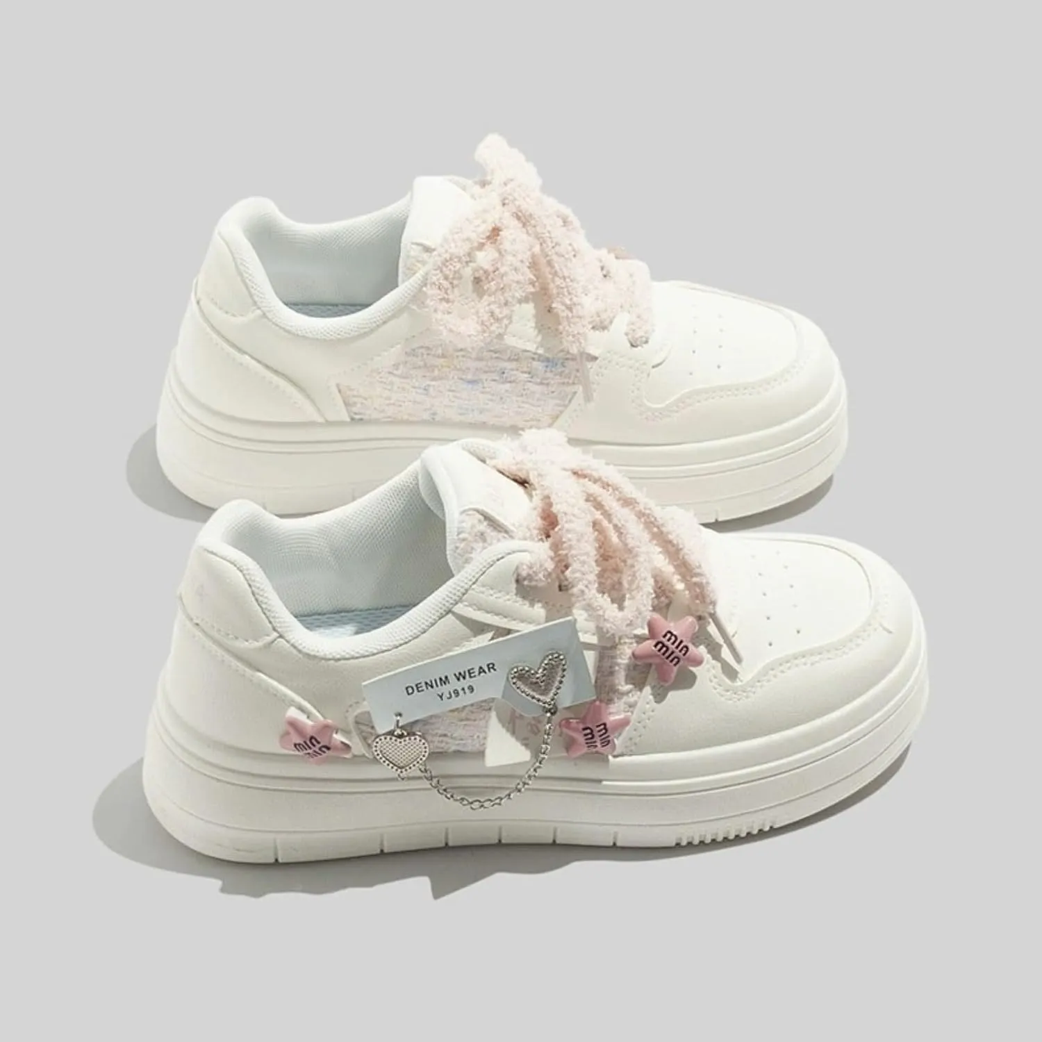 Pute Star Sneakers U Leather Y2K Cute Star Skate Shoes for Daily Wear with Unique Starry Design Lightweight Athletic Enhanced Comfort