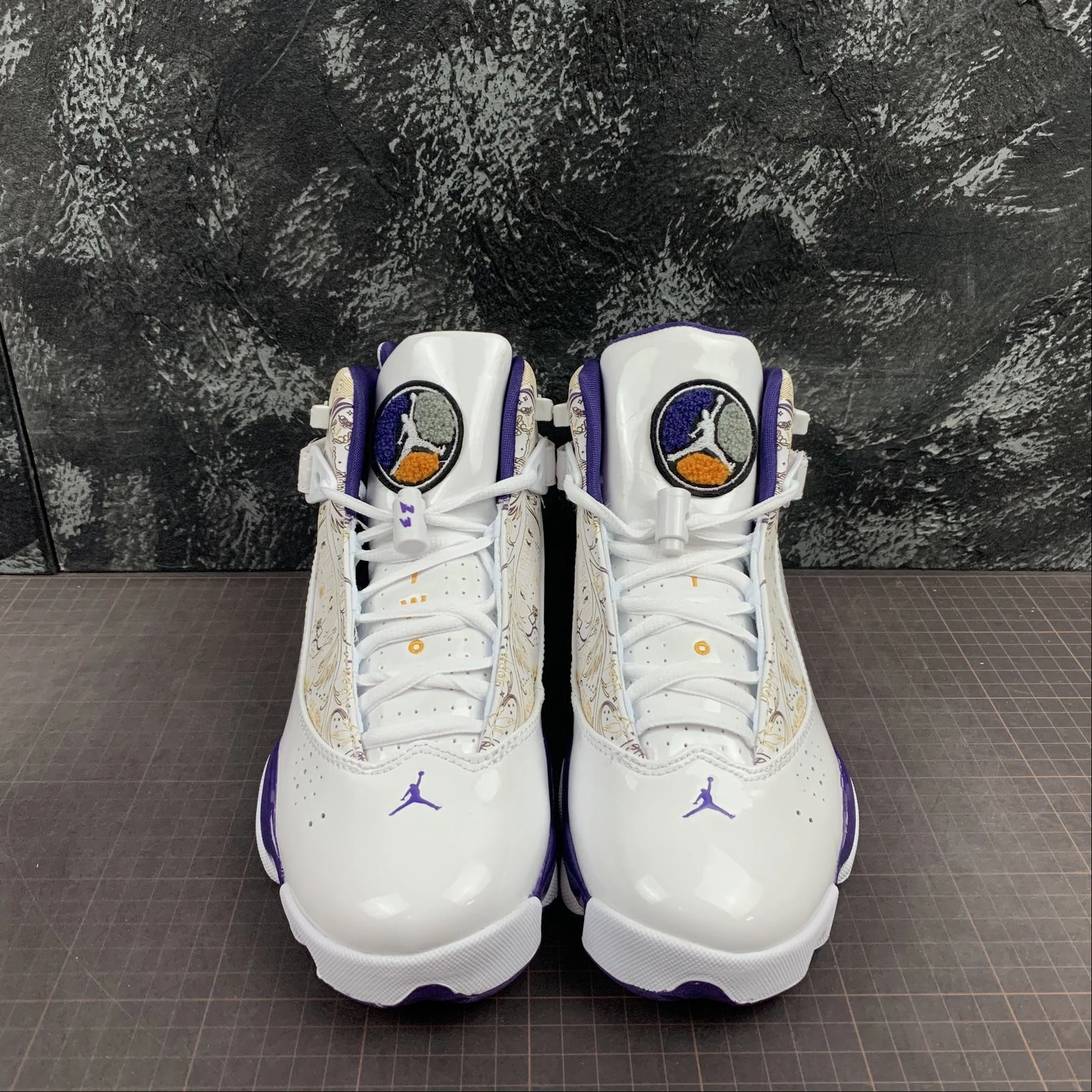 Air Jordan 6 Rings White Court Purple-Taxi-Silver 322992-152 Elite Athlete Ankle Support Frame