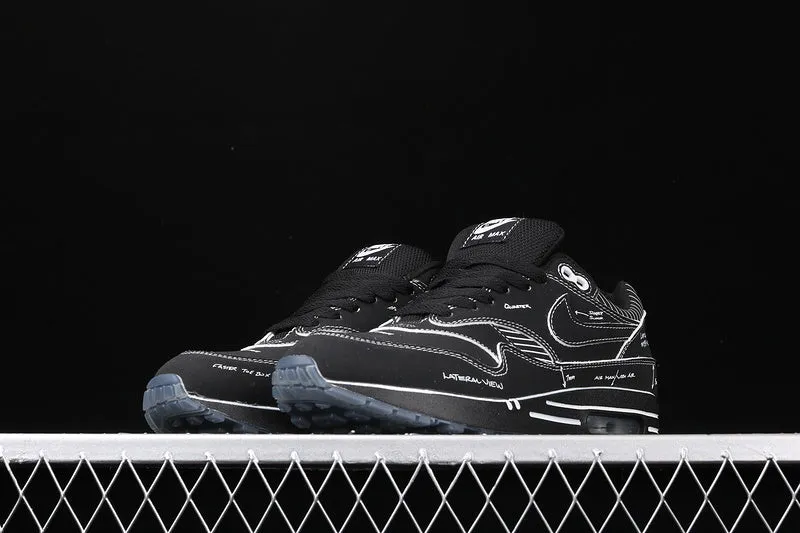 Comfort Cushion Air Max 1 Sketch To Shelf Black White CJ4286-001