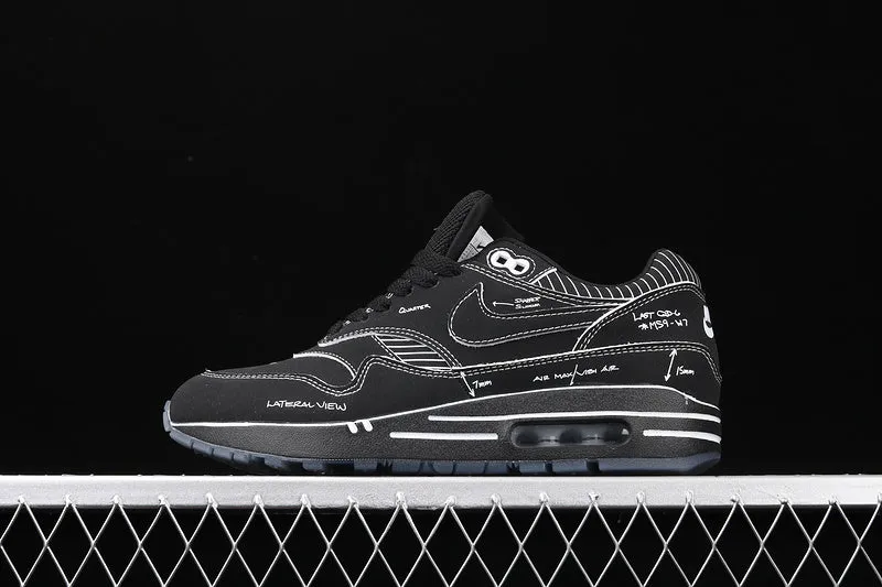 Air Max 1 Sketch To Shelf Black White CJ4286-001 running - culture tropical - themed running shoes