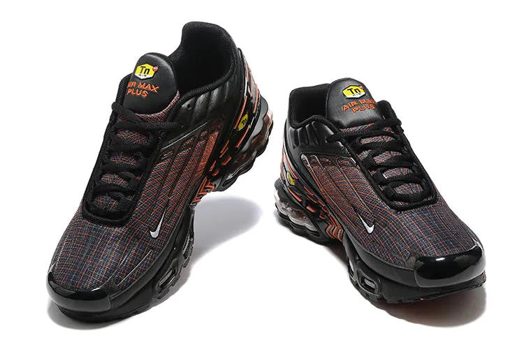 running in a culvert area shoes Air Max Plus 3 Orange Spirograph Black Safety Orange Iron FB3352-001