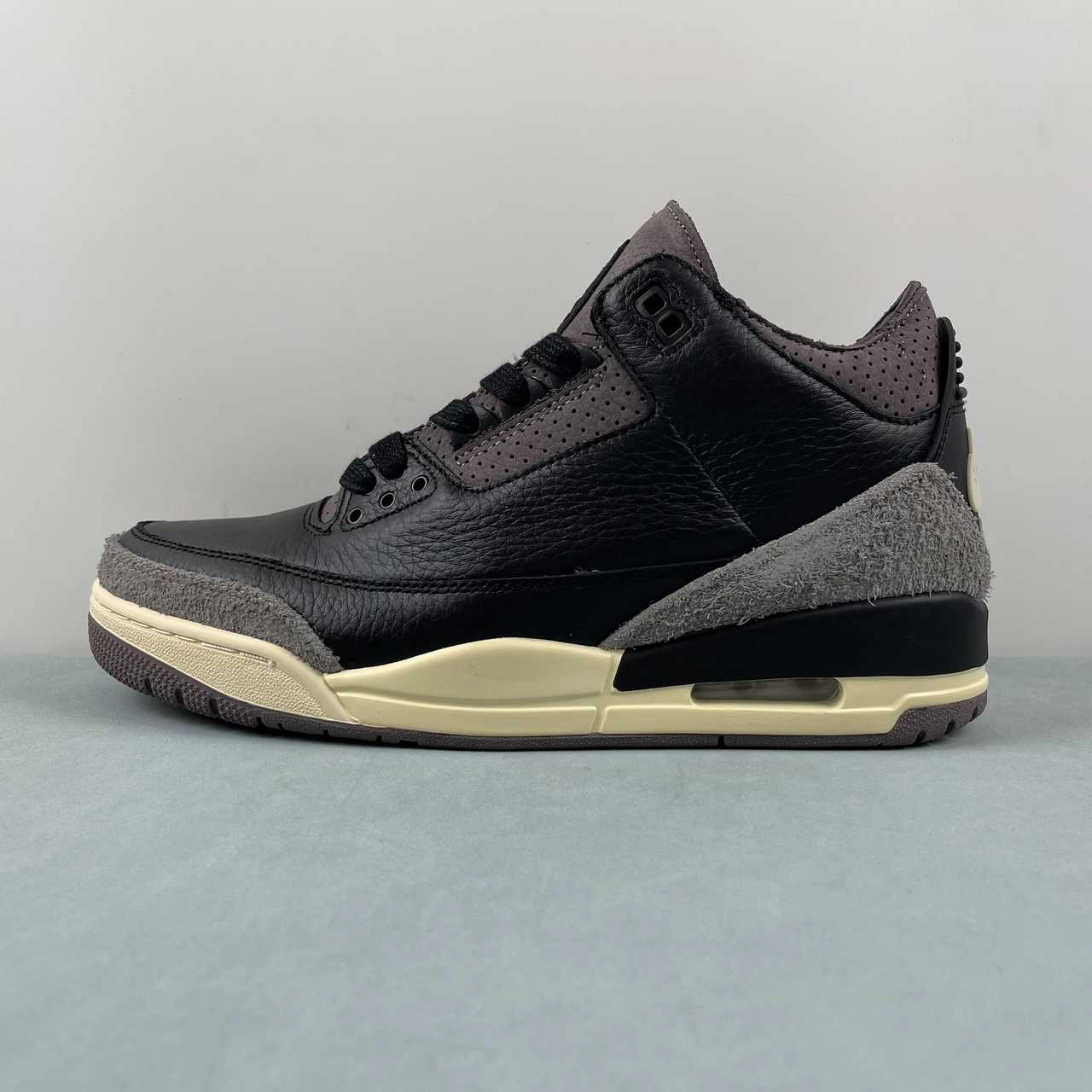 A Ma Maniere x Air Jordan 3 Retro Black Flat Pewter Violet Ore FZ4811-001 Low Top Design All Fit