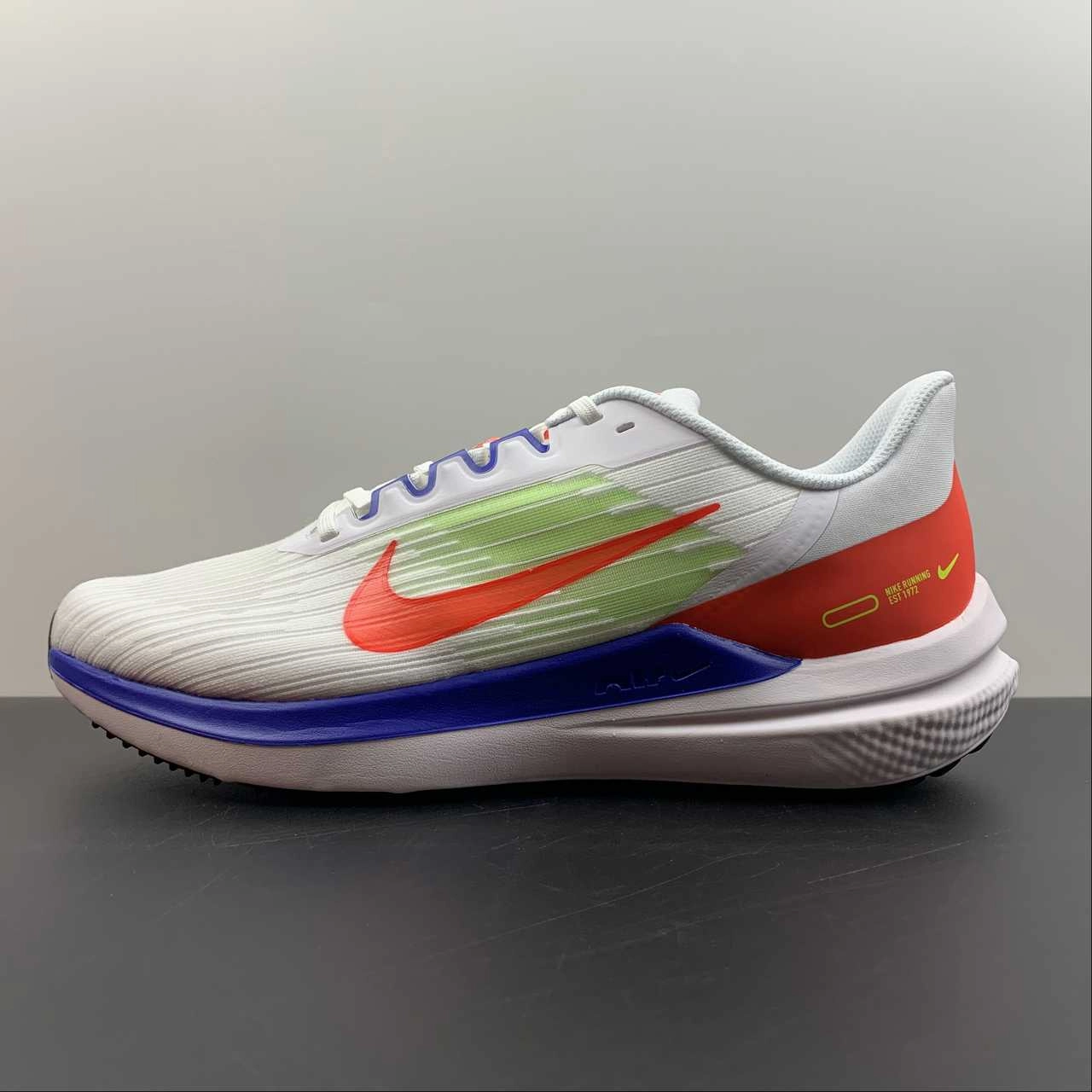 Air Winflo 9 White Bright Crinsom DX3355-100 Motion Smooth