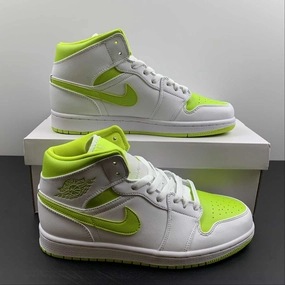 Sophisticated traction Bold Design Air Jordan 1 Mid White Atomic Green-White (2022)