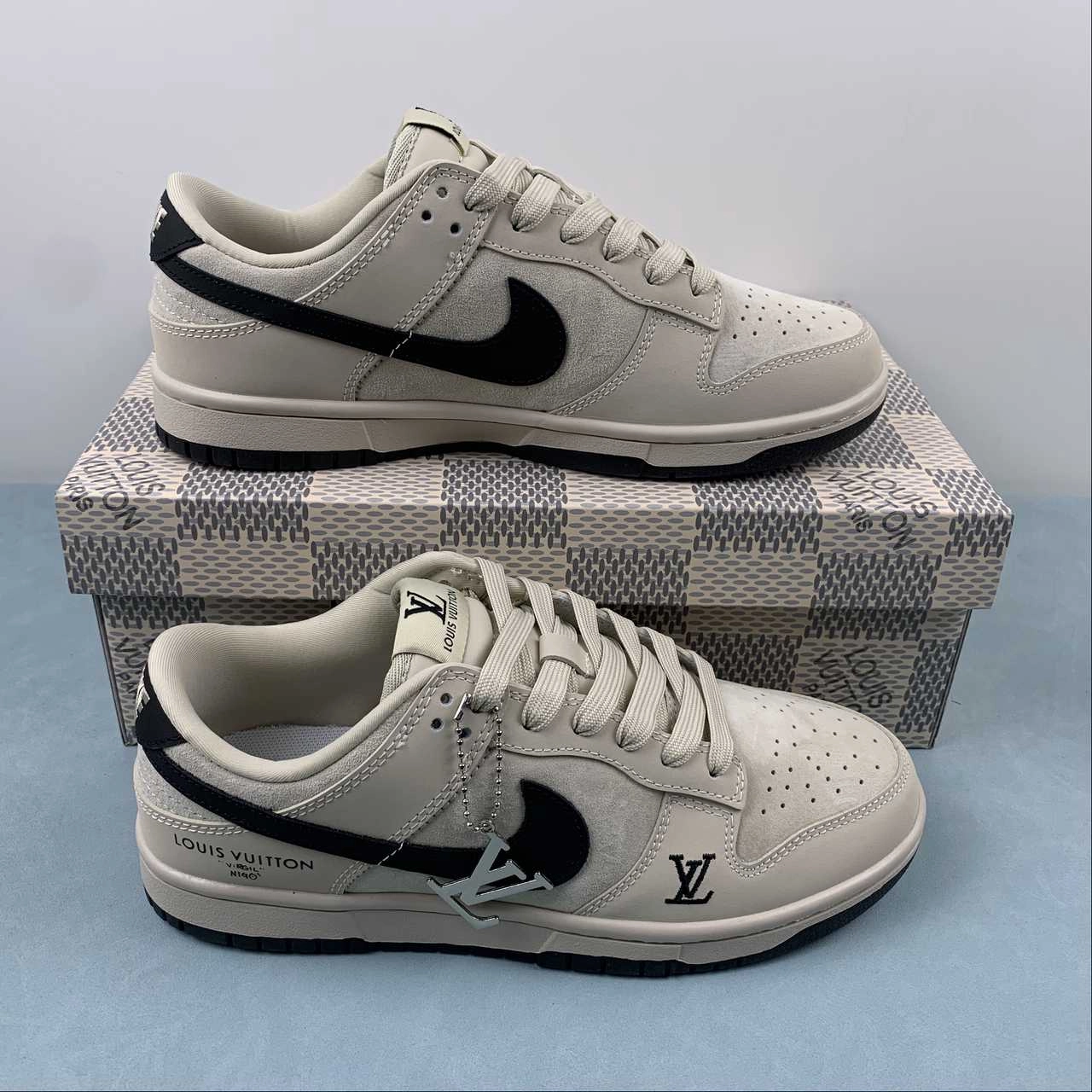 SB Dunk Low LV Gray Black XQ5180-315 Outdoor Active Football