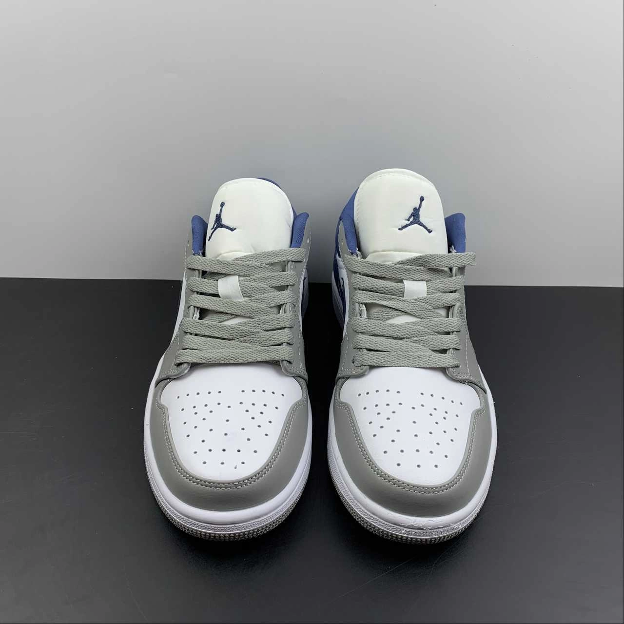 Air Jordan 1 Low White Grey-Blue DC0774-042 Zero Break In Comfort