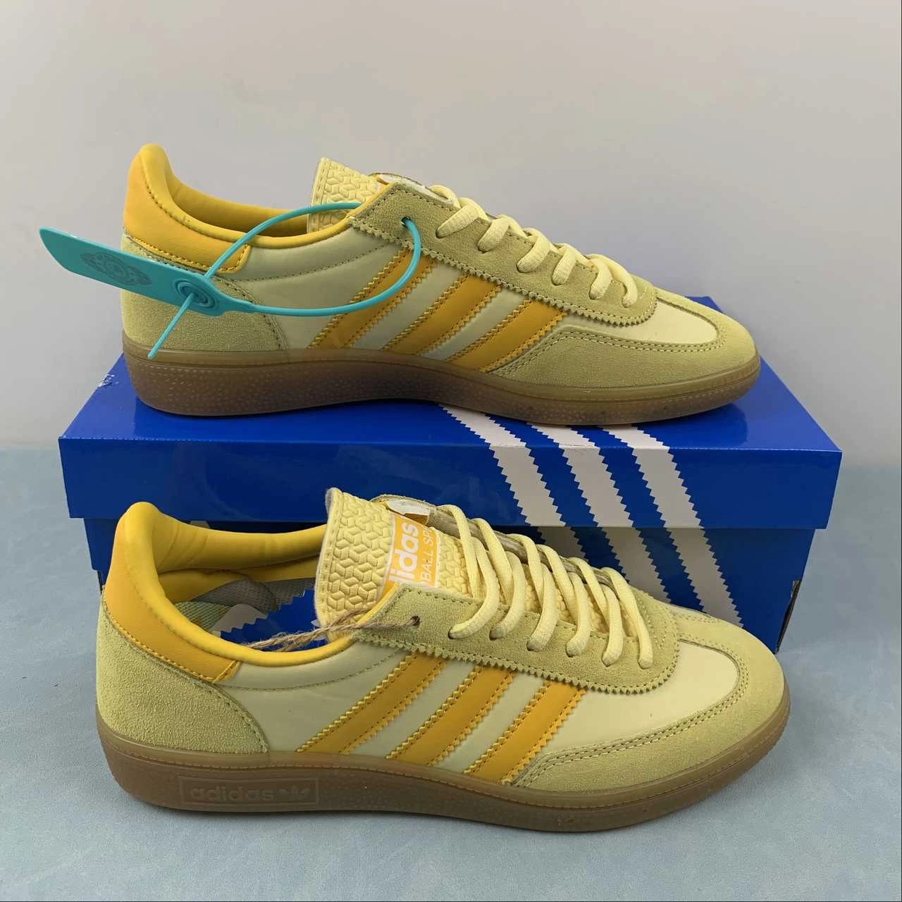 low - arch support shoes sports - themed shoes Adidas Handball Spezial Almost Yellow Bold Gold Easy Yellow GY7407