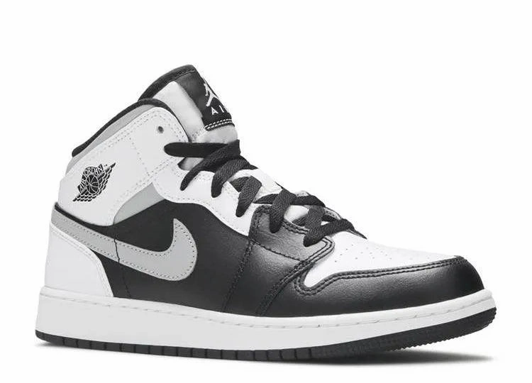 Wear Light Air Jordan 1 Mid White Shadow (GS)