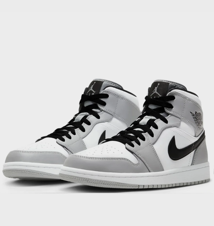 Nike Air Jordan 1 Mid Light Smoke Grey Impact Resistant Midsole