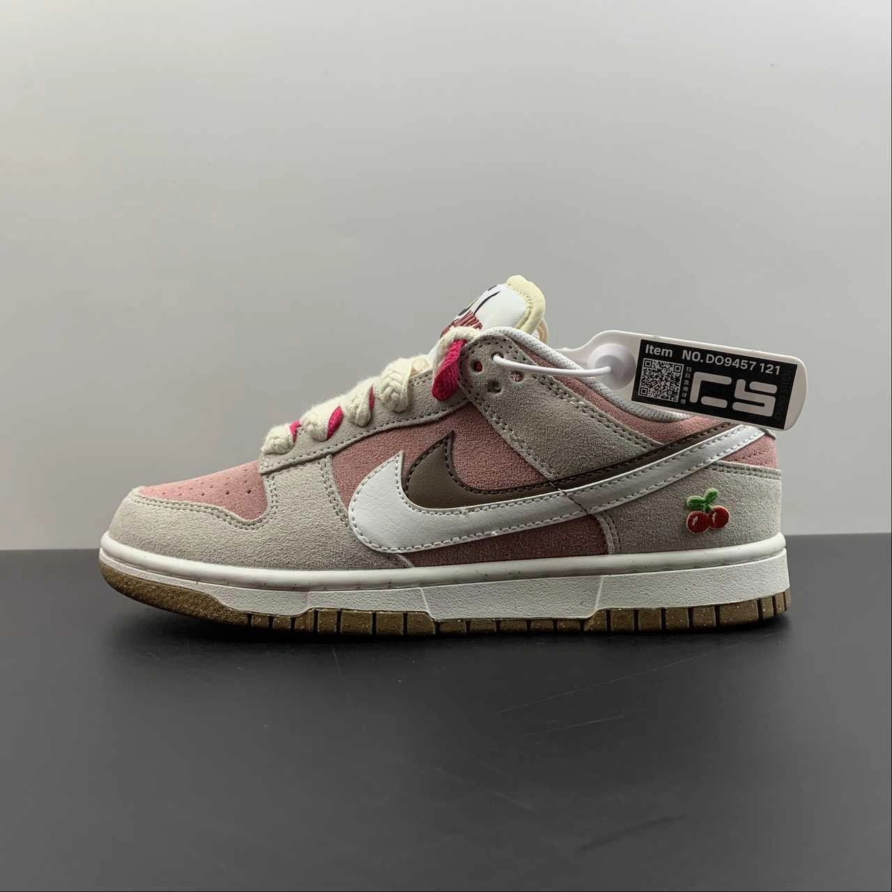 SB Dunk Low SE 85 Cherry Powder Brown Black DO9457-121 Breathable Insole Cover