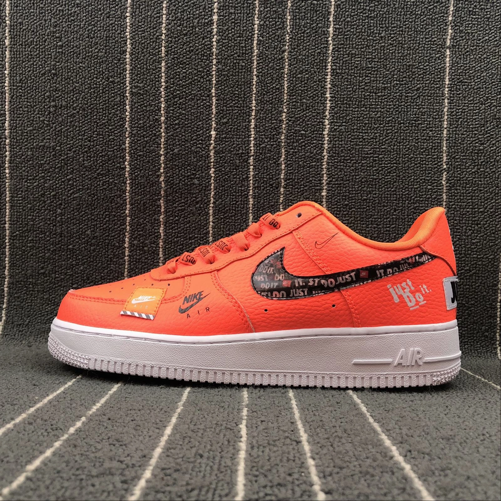 Air Force 1 Low 07 Prm Just Do It Total Orange AR7719-800 buckle Tide Hike