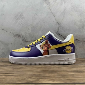 Snack Step Stair Climb Air Force 1 07 Low Lakers Purple Yellow White Customised 315122-118