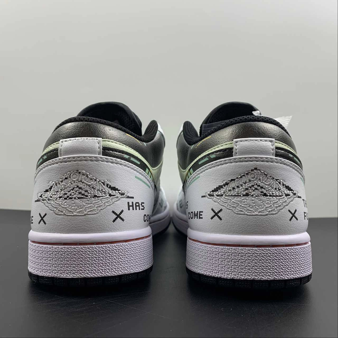 Velcro straps Air Jordan 1 Low ??The Future?? White Grey 553558-062