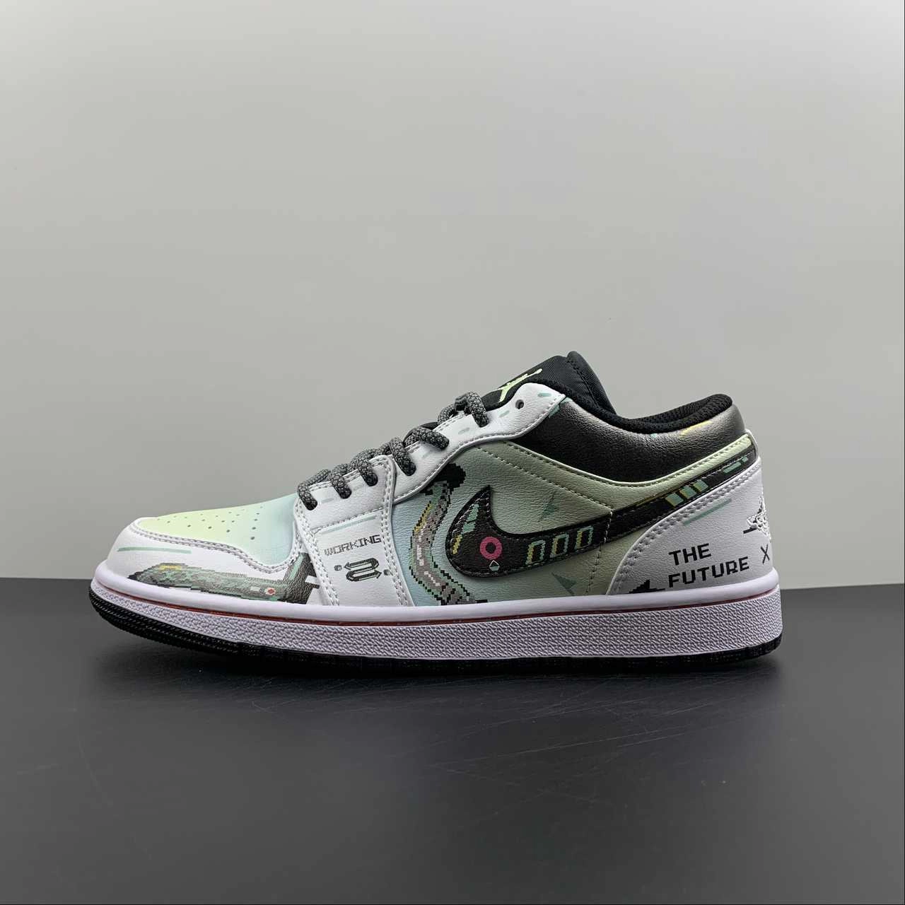 Air Jordan 1 Low ??The Future?? White Grey 553558-062 Bold piece