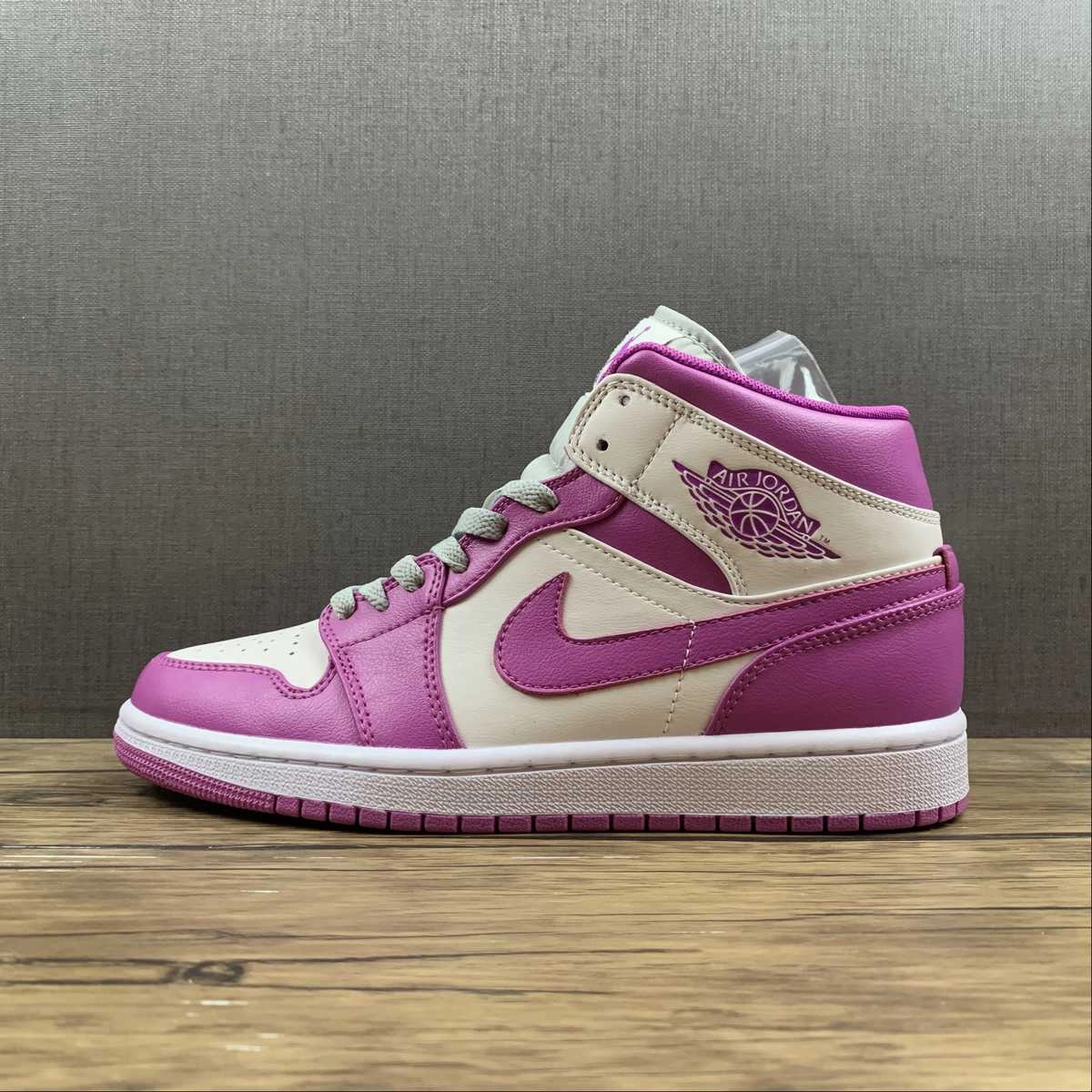 Air Jordan 1 Mid Purple Gray Layered Midsole Construction