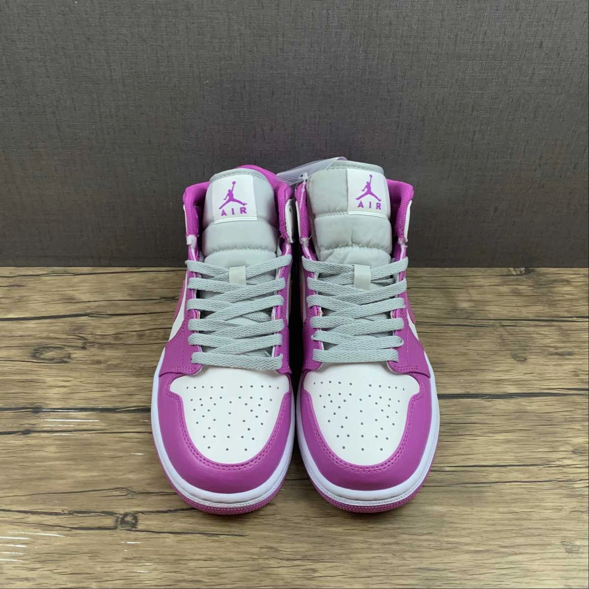 Tear Resistant Stitching Air Jordan 1 Mid Purple Gray