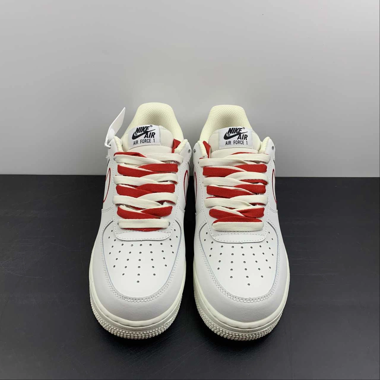 Daily Ready Air Force 1 07 Low White University Red CL6326-108