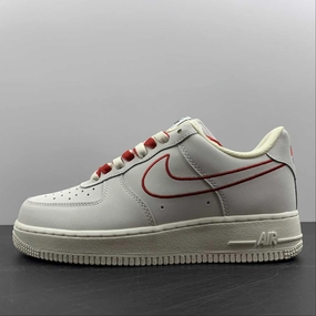 Air Force 1 07 Low White University Red CL6326-108 Comfortable Heel Rose Glow