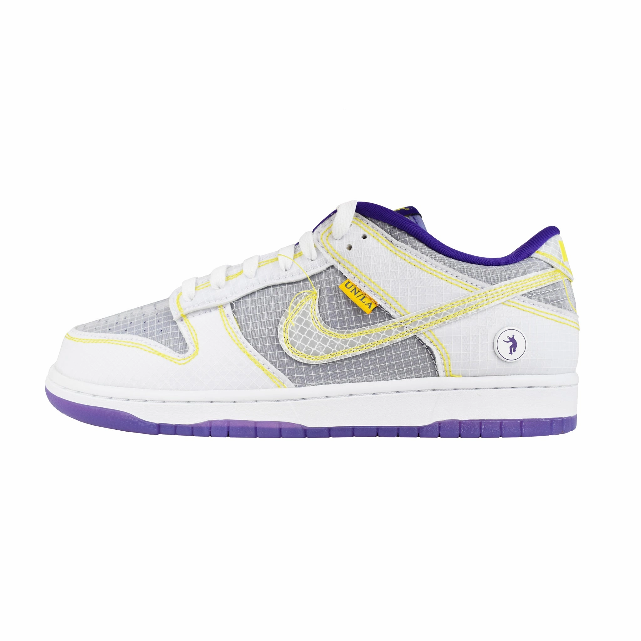 Ergonomic Flow Knit Fabric Construction Nike Dunk Low SP x Union LA - Passport Pack Court Purple