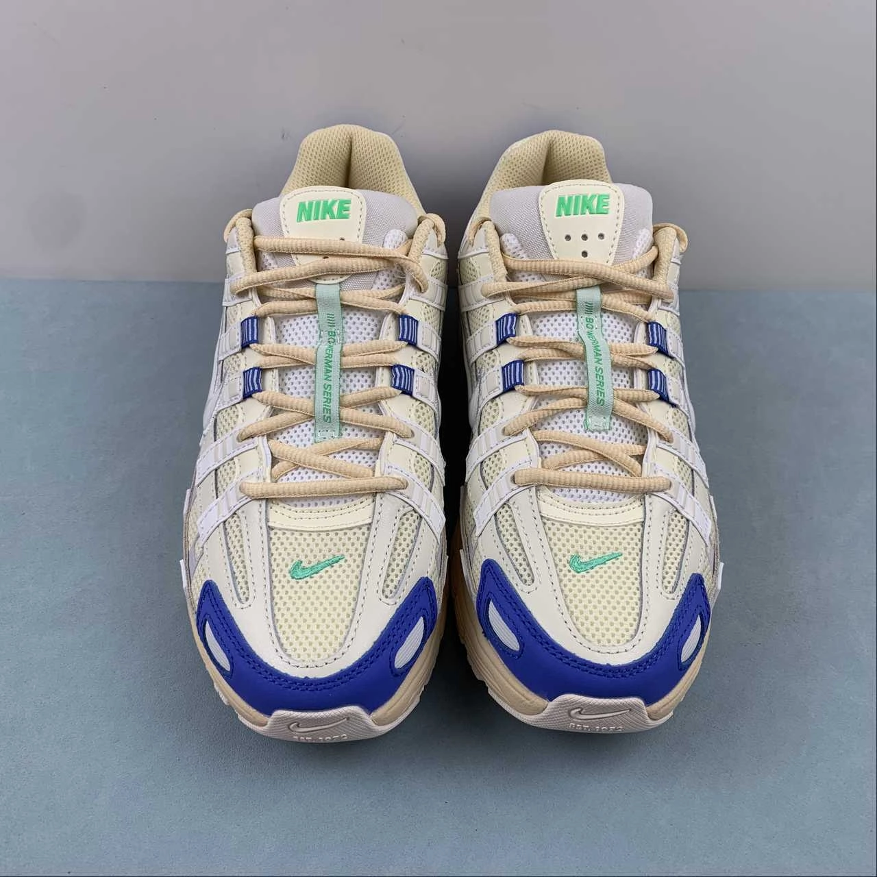 Nike P-6000 Athletic Department Coconut Milk Sail Medium Blue Photon Dust FJ5443-113 Comfort Padding System