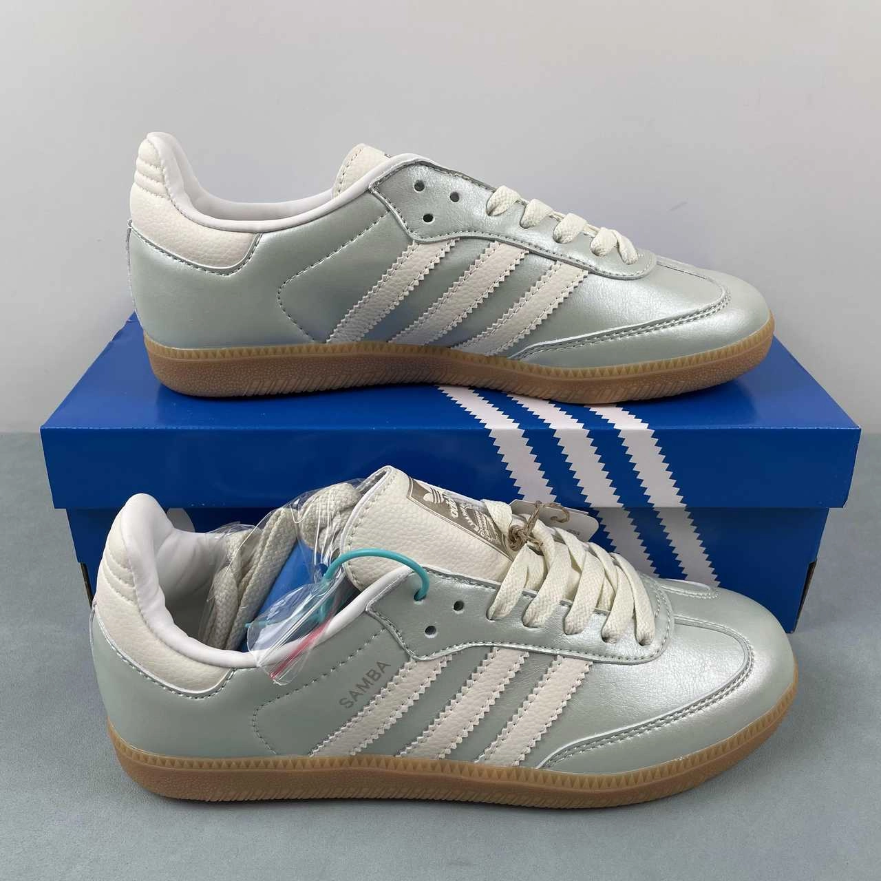 Adidas Samba OG Linen Green Cyber Metallic IG1965 Stroll Ready
