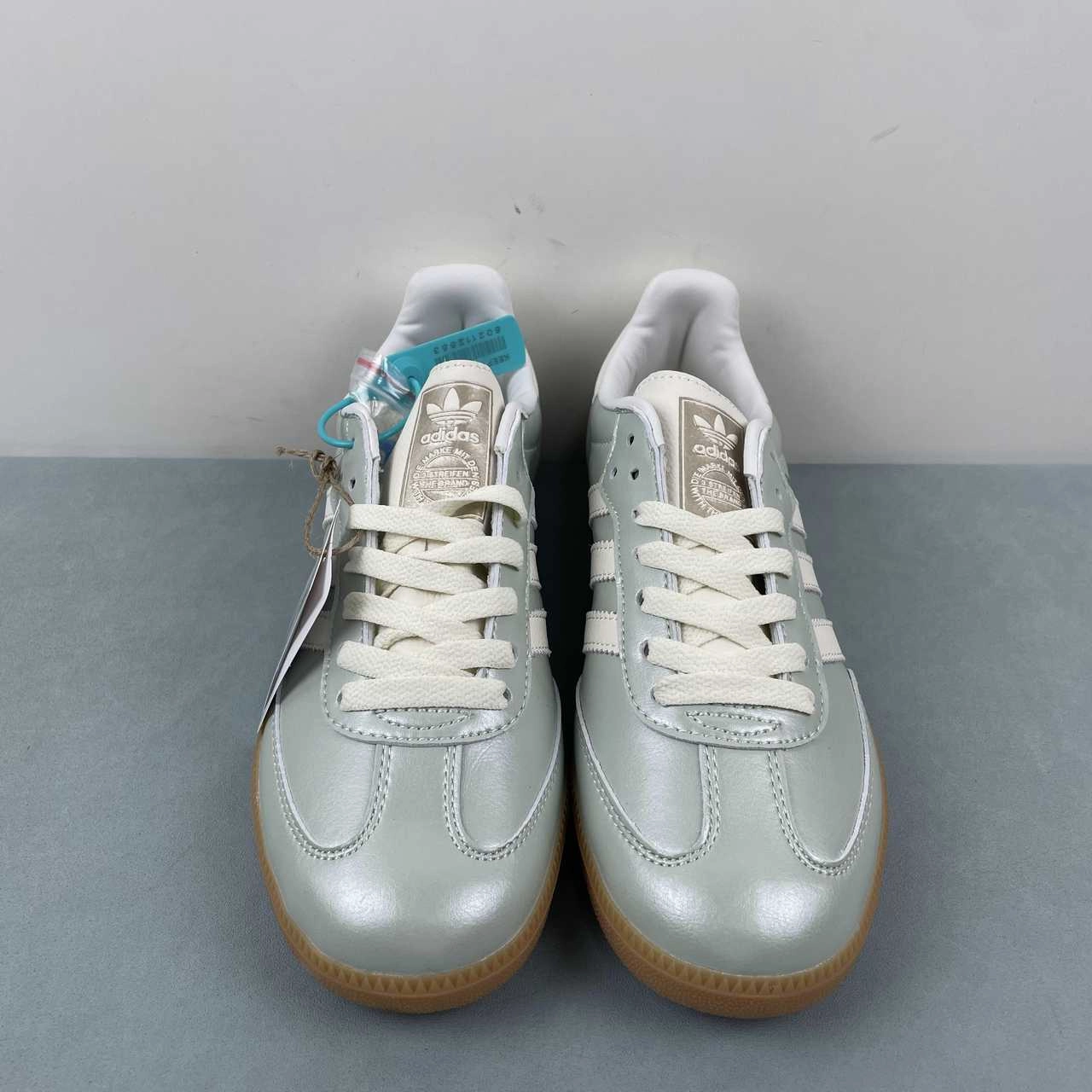 Adidas Samba OG Linen Green Cyber Metallic IG1965 Unisex Look