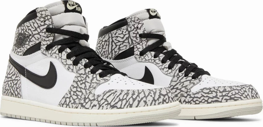 Nike Jordan 1 High White Cement TPU Outsole Relaxed wear