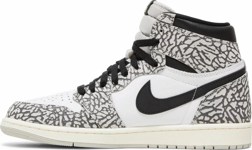 Easy Clean Surface Sneaker Brands Nike Jordan 1 High White Cement