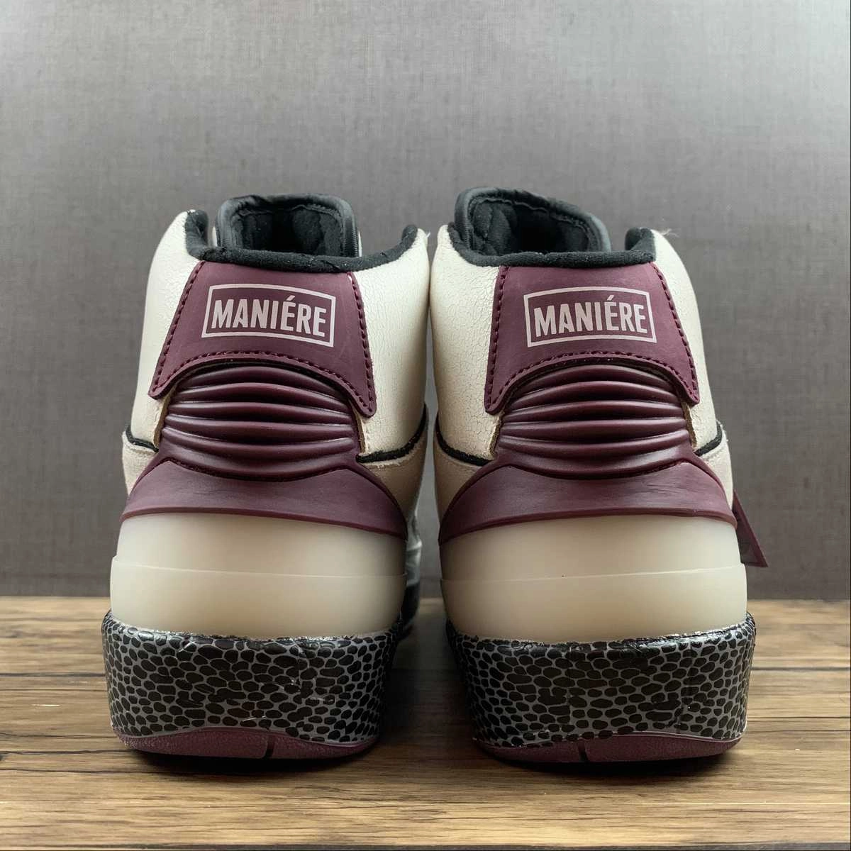 Off White x Air Jordan 2 Retro SP White Dark Purple Black DJ4375-160 Comfort Guarantee Breathable Upper Shoes