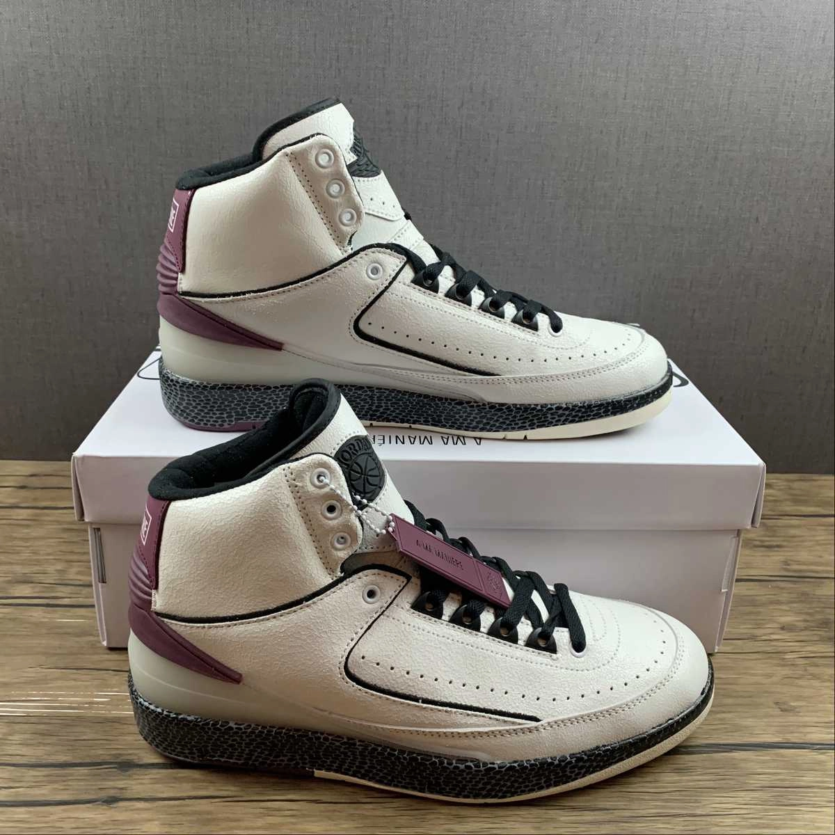 Off White x Air Jordan 2 Retro SP White Dark Purple Black DJ4375-160 Relax Mood Mesh Flow