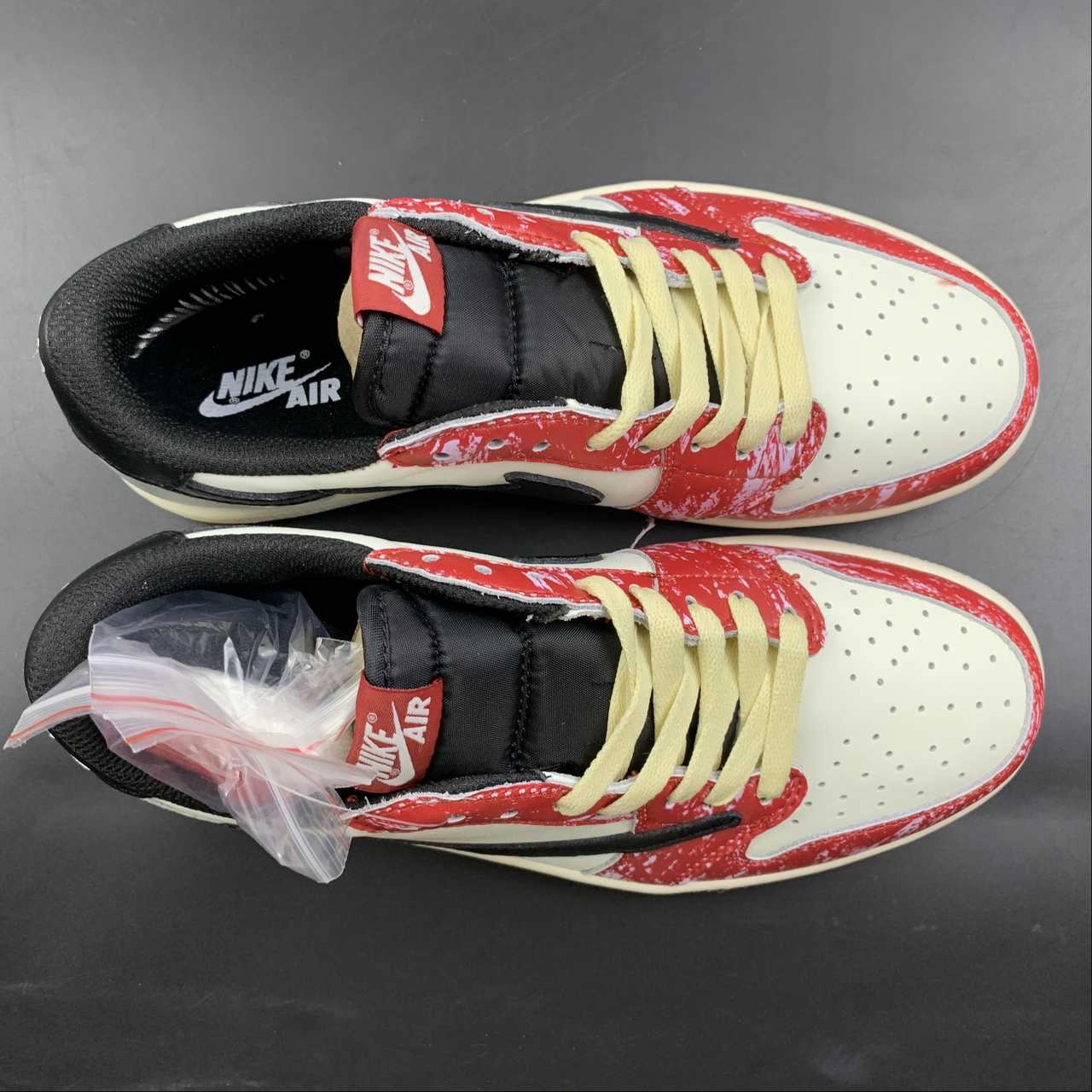 Travis Scott x Air Jordan 1 Low OG White Black Red DM7866-133 Everyday Support