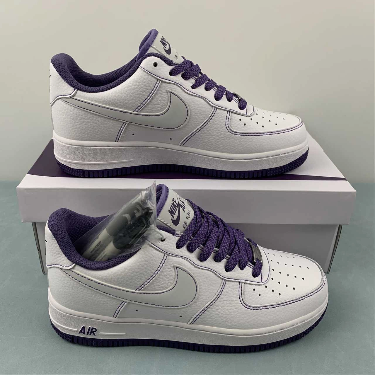 Air Force 1 07 Low White Dark Purple MM3603-025 Step Comfort Shore Path
