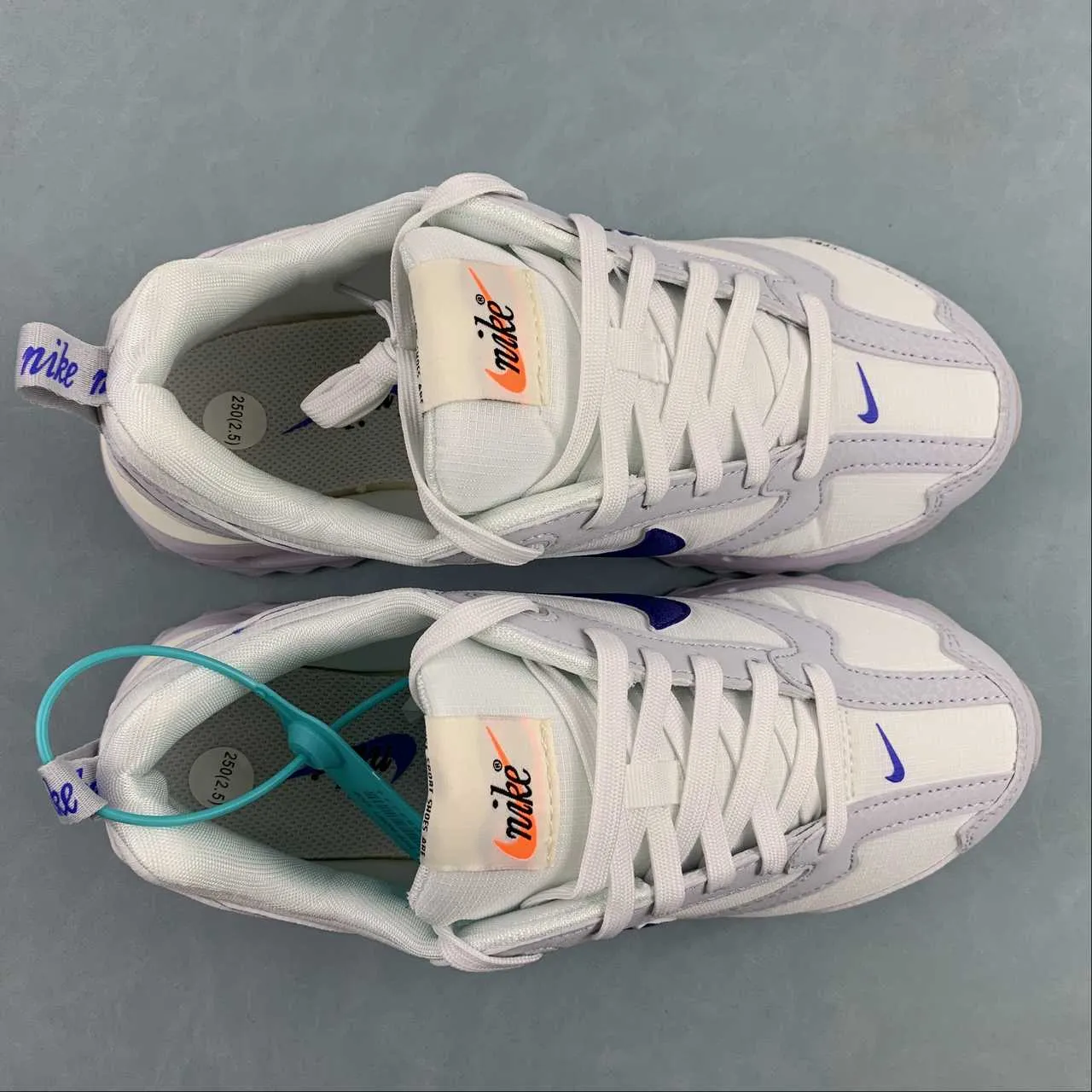 Air Max Dawn Summit White Medium Blue DR2395-100 running in smooth tracks shoes treadmill tool