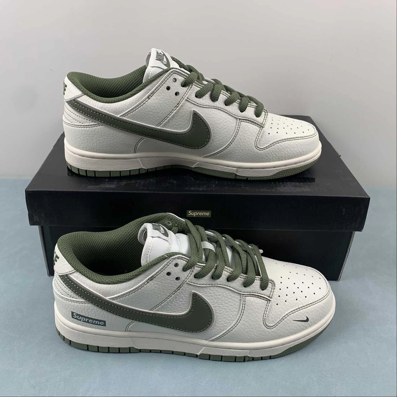 Adventure Ready Supreme x SB Dunk Low Beige Army Green RM2308-232