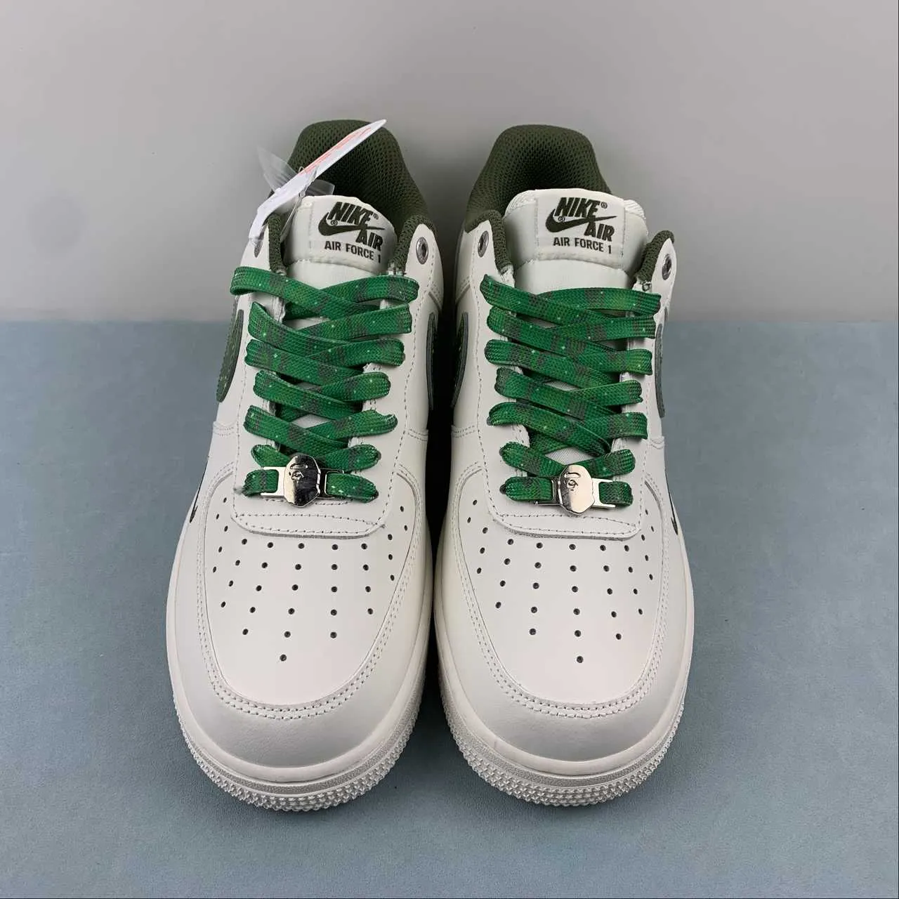 Non slip grip Air Force 1 07 Low BAPE White Green Gray PF9055-763