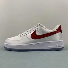 Reinforced toe Strong Stride Air Force 1 Low 07 ESS Satin White Varsity Red DX6541-100