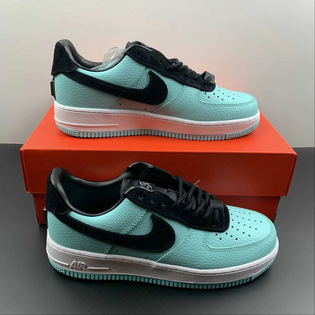 Air Force 1 Low 1837 Tiffany Blue Black DZ1382-002 Low noise