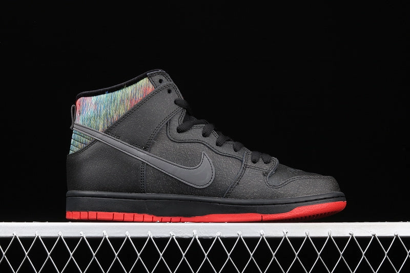 Dunk High Premium SB Black Black Challenge Metallic Silver 313171-028 Versatile Wear Impact Softness