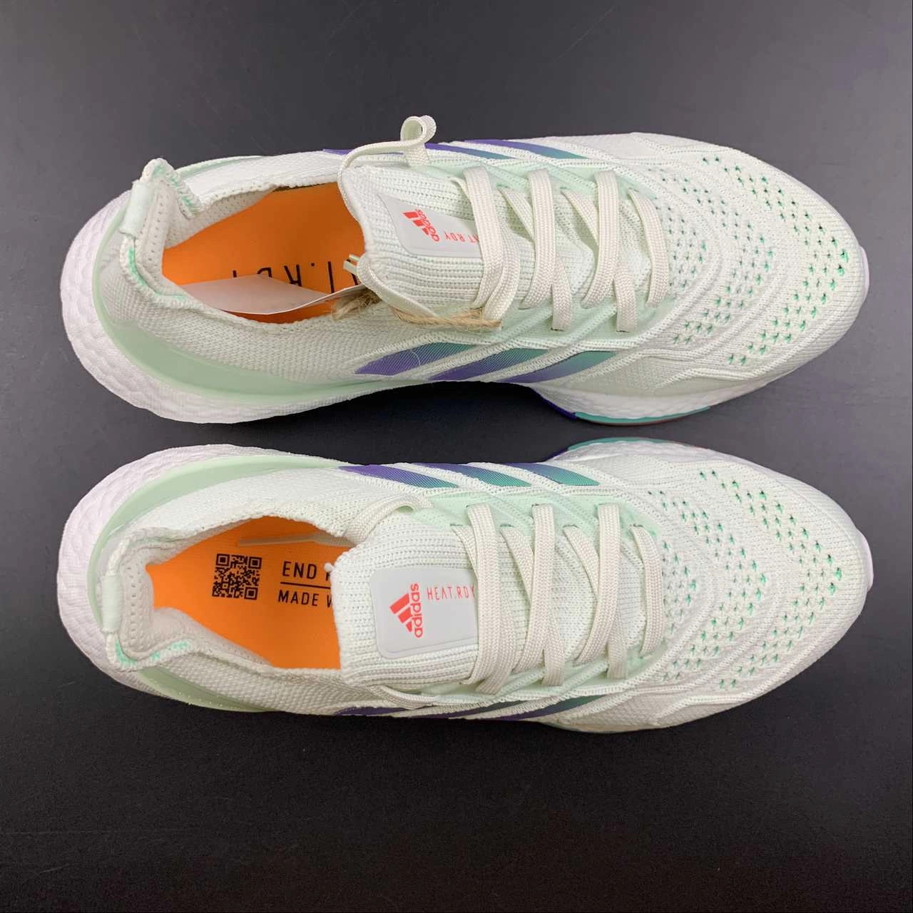Cross Training Optimized Abrasion Proof Stitching Adidas UltraBoost 22 White Light Green GX8087