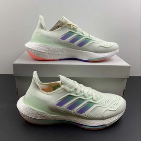 No Slip Adidas UltraBoost 22 White Light Green GX8087