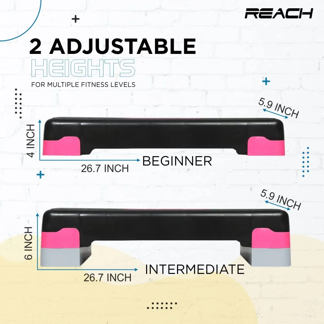 Reach Round Rubber Dumbbells 10 Kg Set of 2 for Men & Women | Gym Equipment Set for Home Gym Workout & Exercise | For Strength Training & Fitness Accessories & Tools