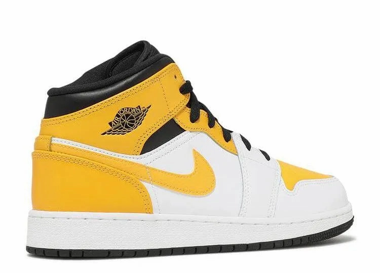 Air Jordan 1 Mid University Gold (GS) Walk Light Guide Step