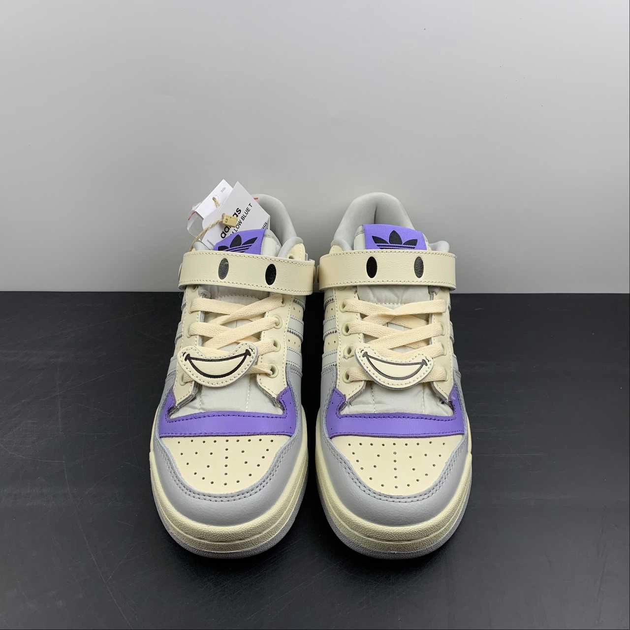 Adidas Forum 84 Low Cream Purple Abrasion Proof Stitching